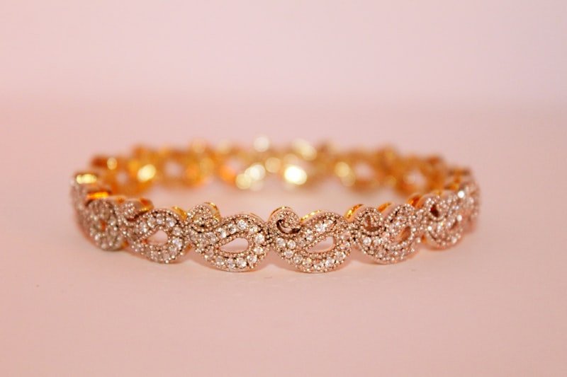 Ganesha Motif Gold Kada - Image 1